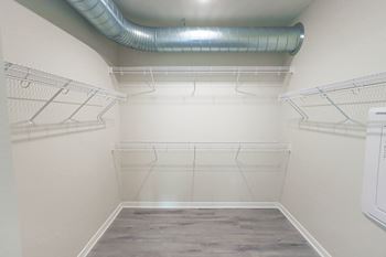 The walk in closet 
